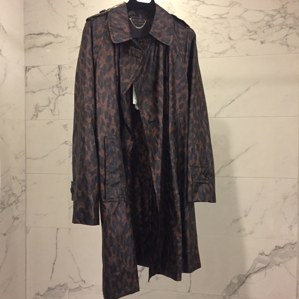 Marc Jacobs Leopard-Print Silk Trench